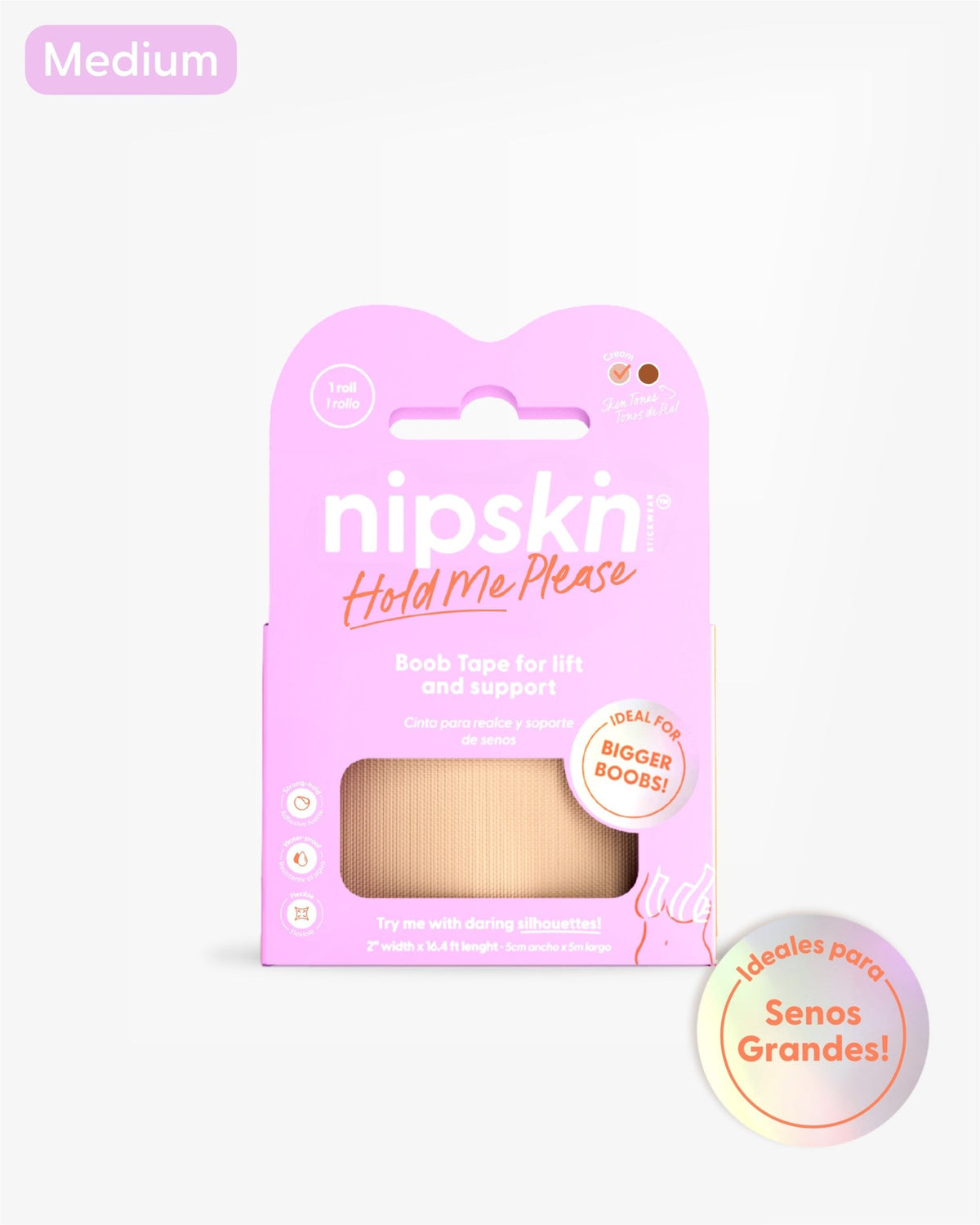 Hold Me Please M - Boob Tape Mediana (No apto para pieles sensibles) - Nipskin