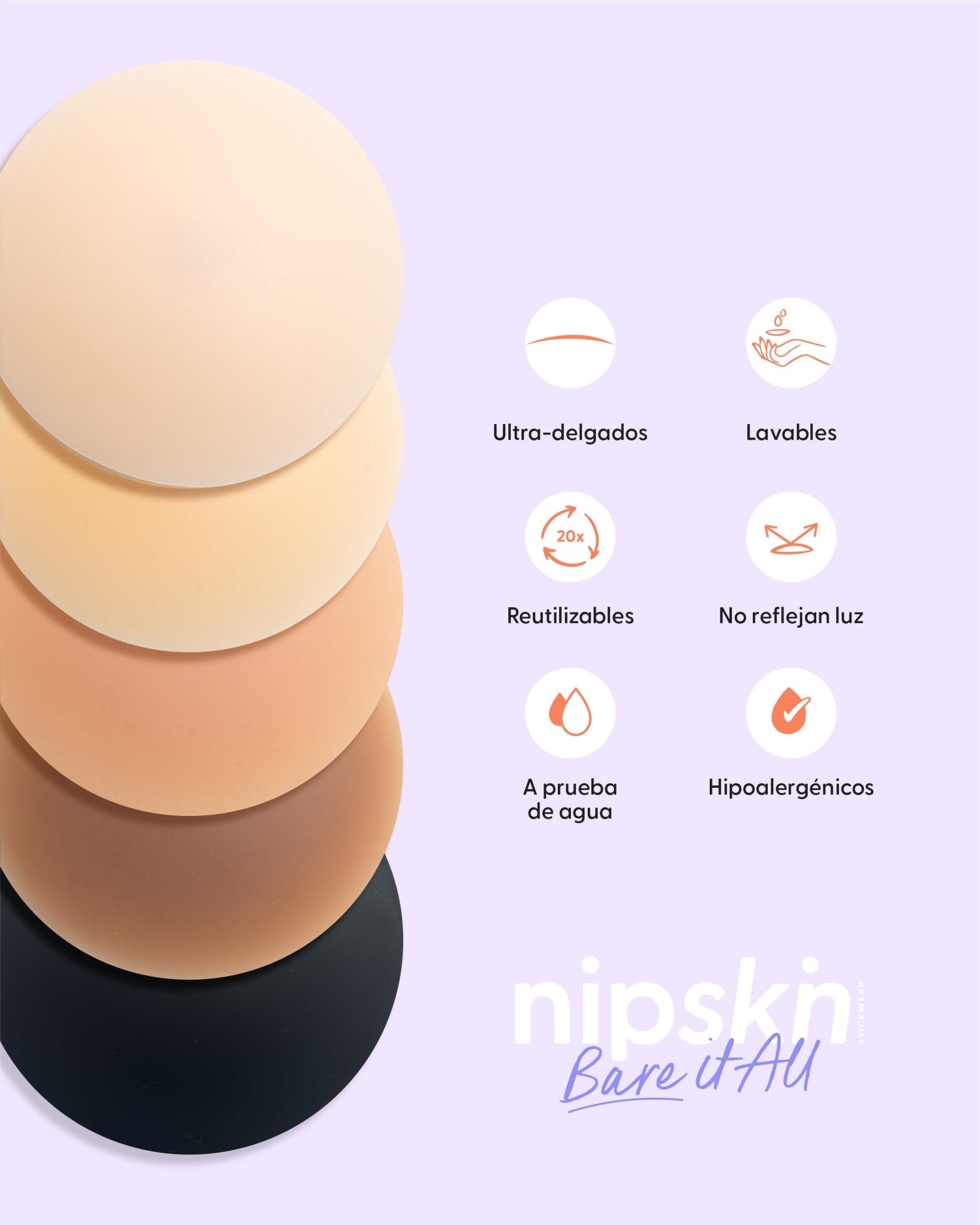 Cubrepezones de Silicona - Nipskin®