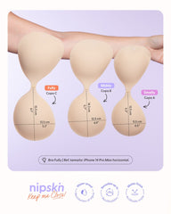 Kit Brasier Adhesivo + Copas Adhesivas en Silicona Para Levantar busto (Talla PLUS) - Nipskin®