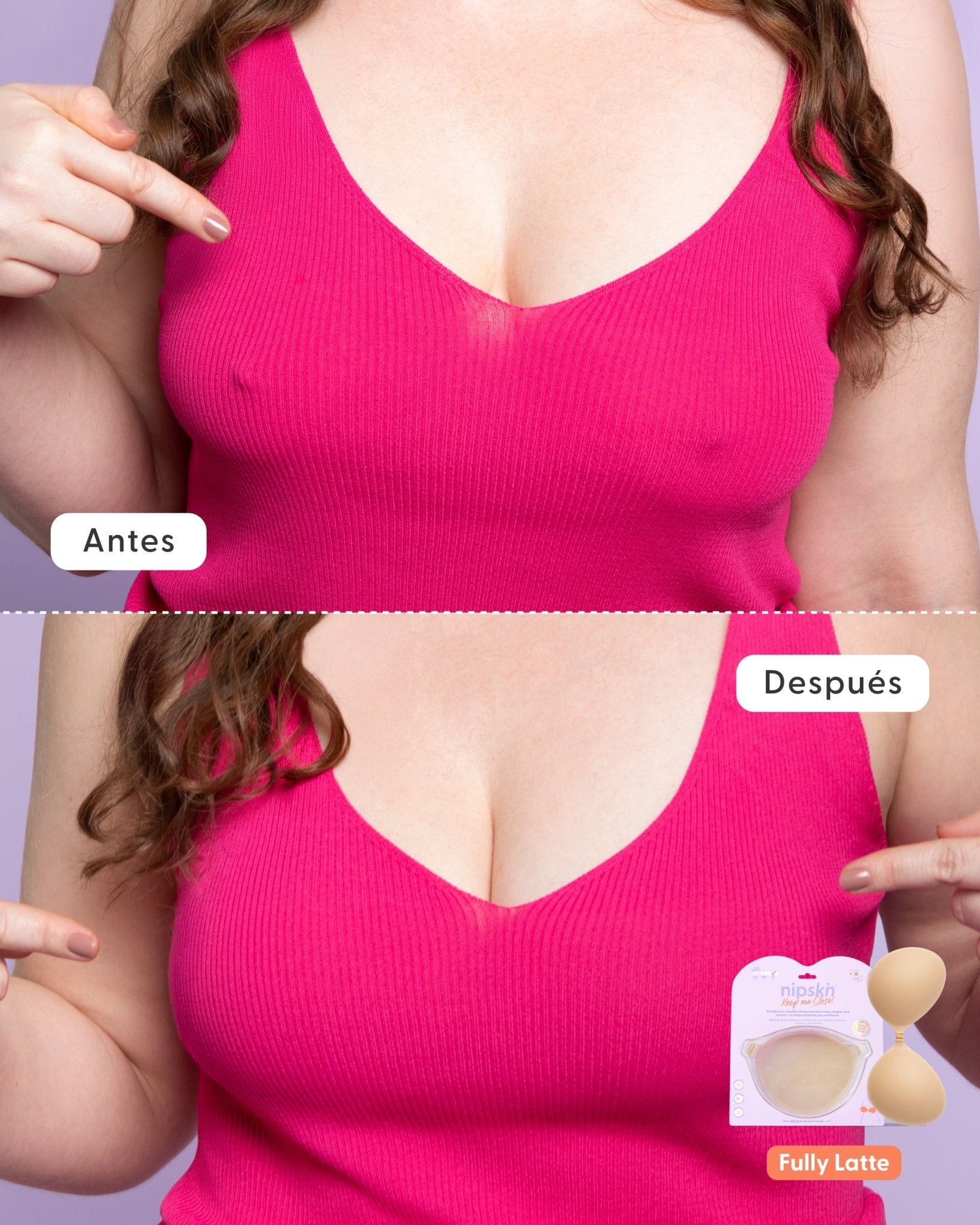Kit Brasier Adhesivo + Copas Adhesivas en Silicona Para Levantar busto (Talla PLUS) - Nipskin®