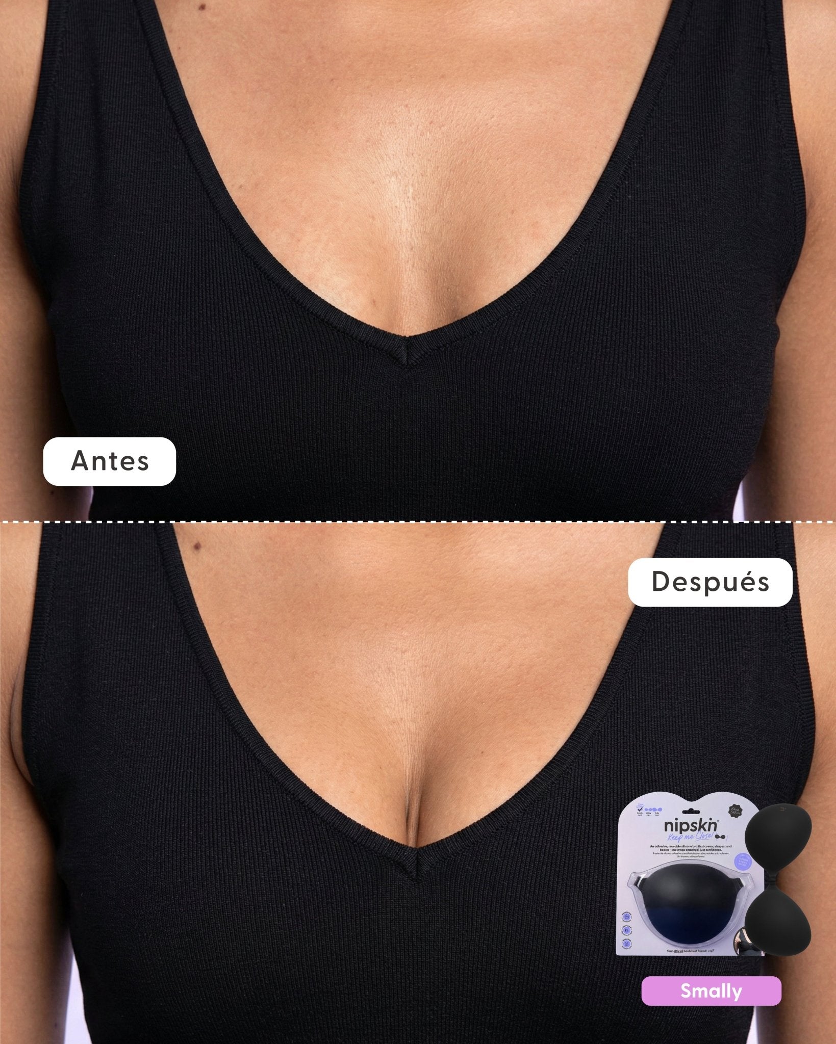 Kit Brasier Adhesivo + Copas Adhesivas en Silicona Para Levantar busto (Talla PLUS) - Nipskin®