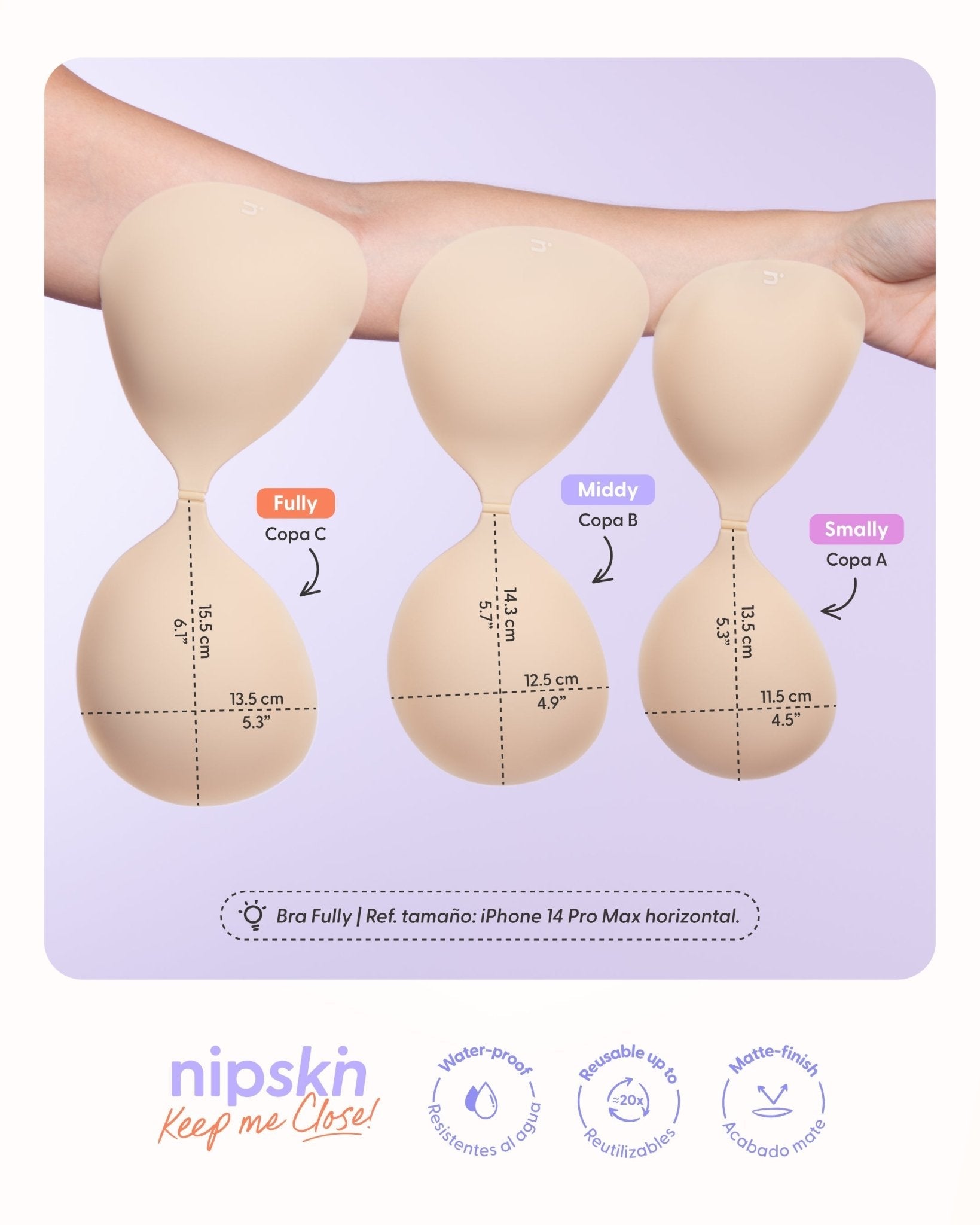 Brasier Invisible Adhesivo de Silicona, Keep Me Close - Nipskin®