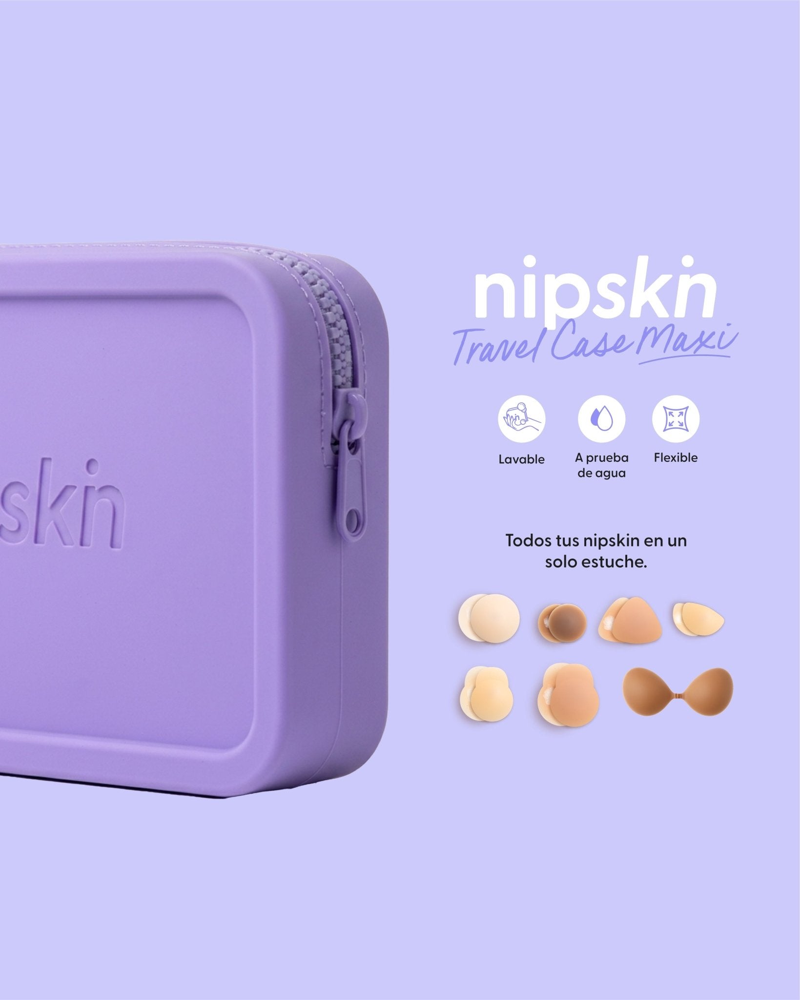 Kit Brasier Adhesivo Negro + Copas Para Levantar busto + Estuche - Nipskin®