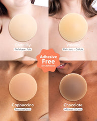 Kit Cubrepezones Pareja: Anti - Roce (Él) + Sin Adhesivo (Ella) - Nipskin®