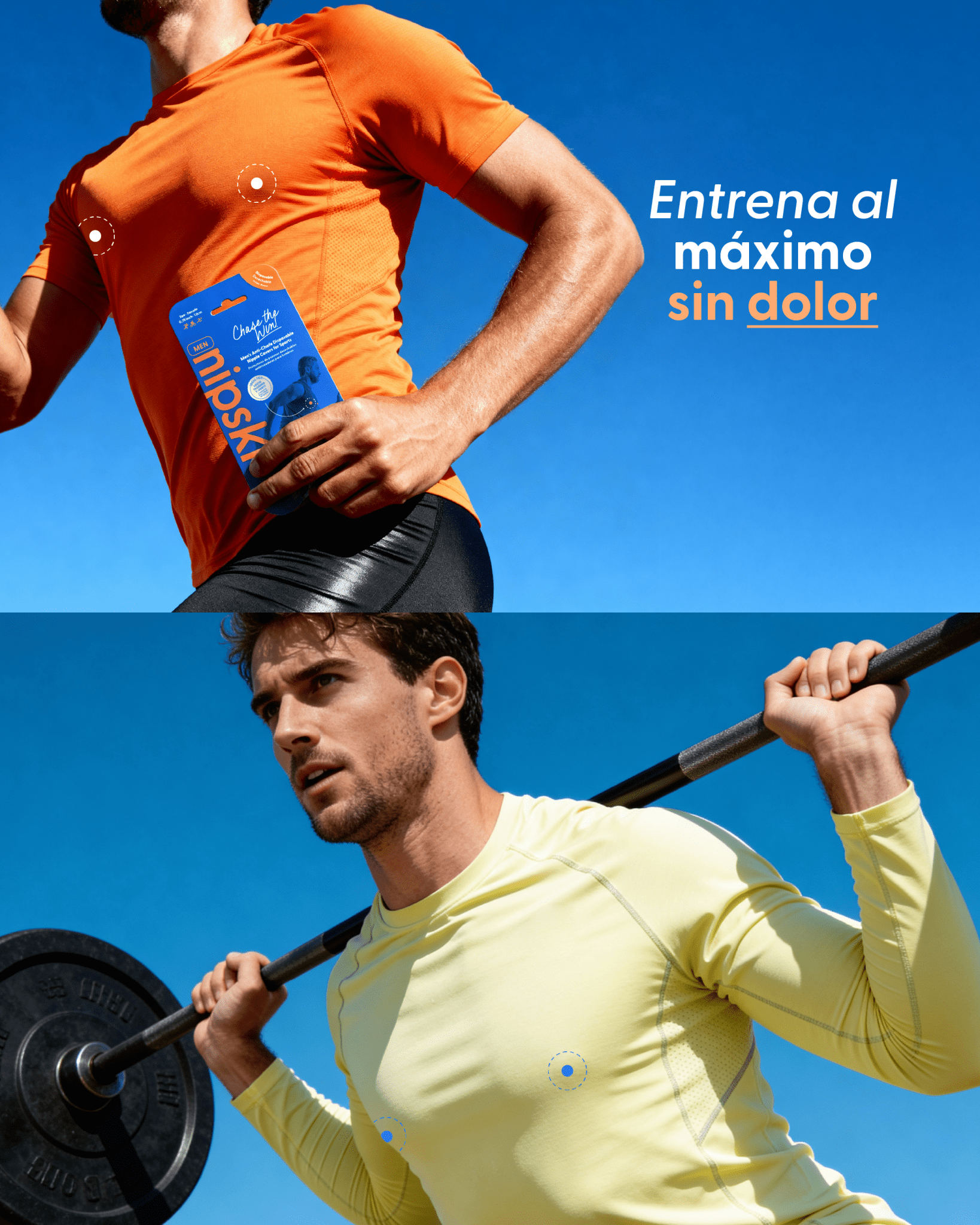 Kit Protectores de Pezón Anti - Roce para Hombre - Nipskin®