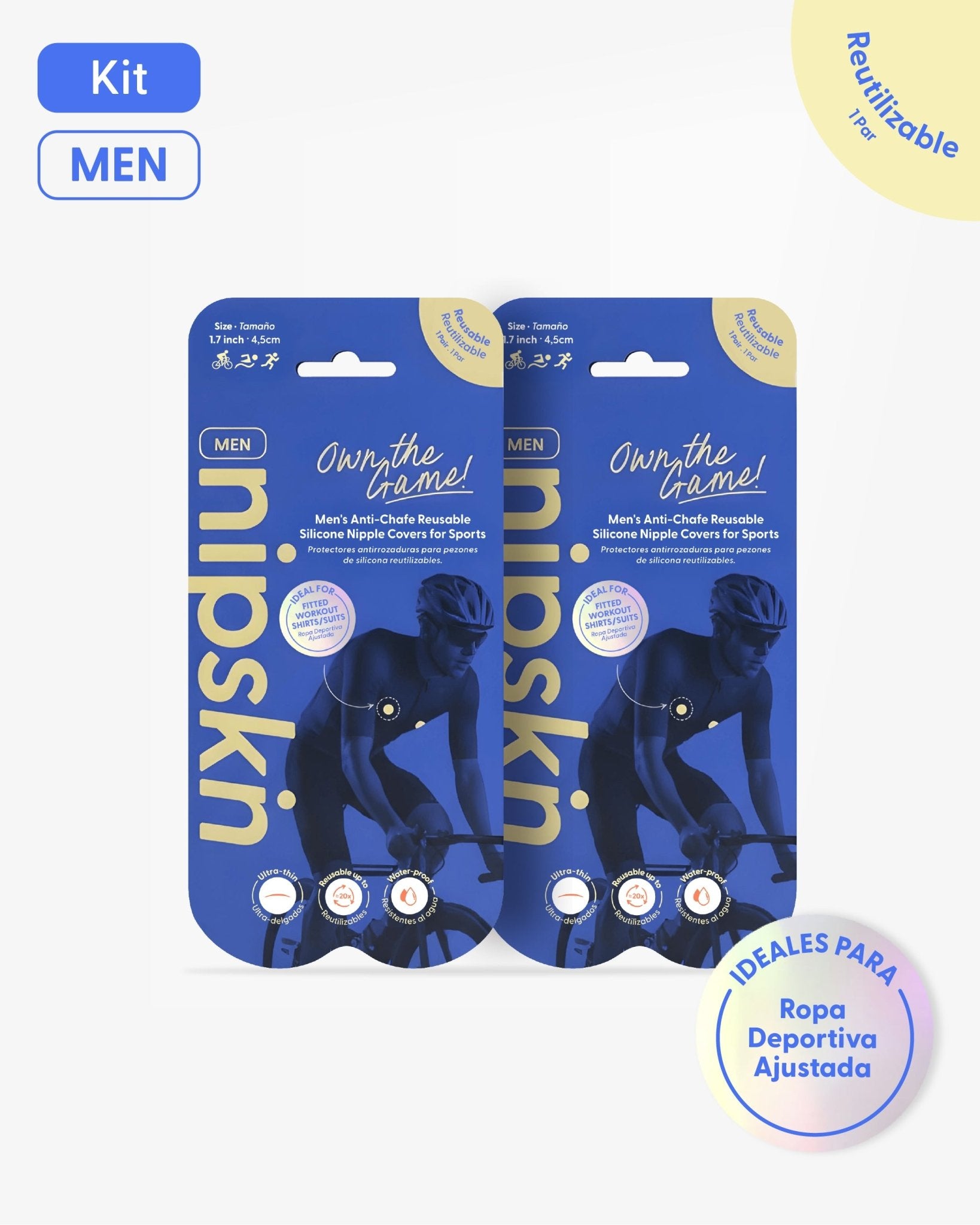 KIt X2 Protectores Anti - Roce Reutilizables (Silicona Pro), Own the Game - Nipskin®