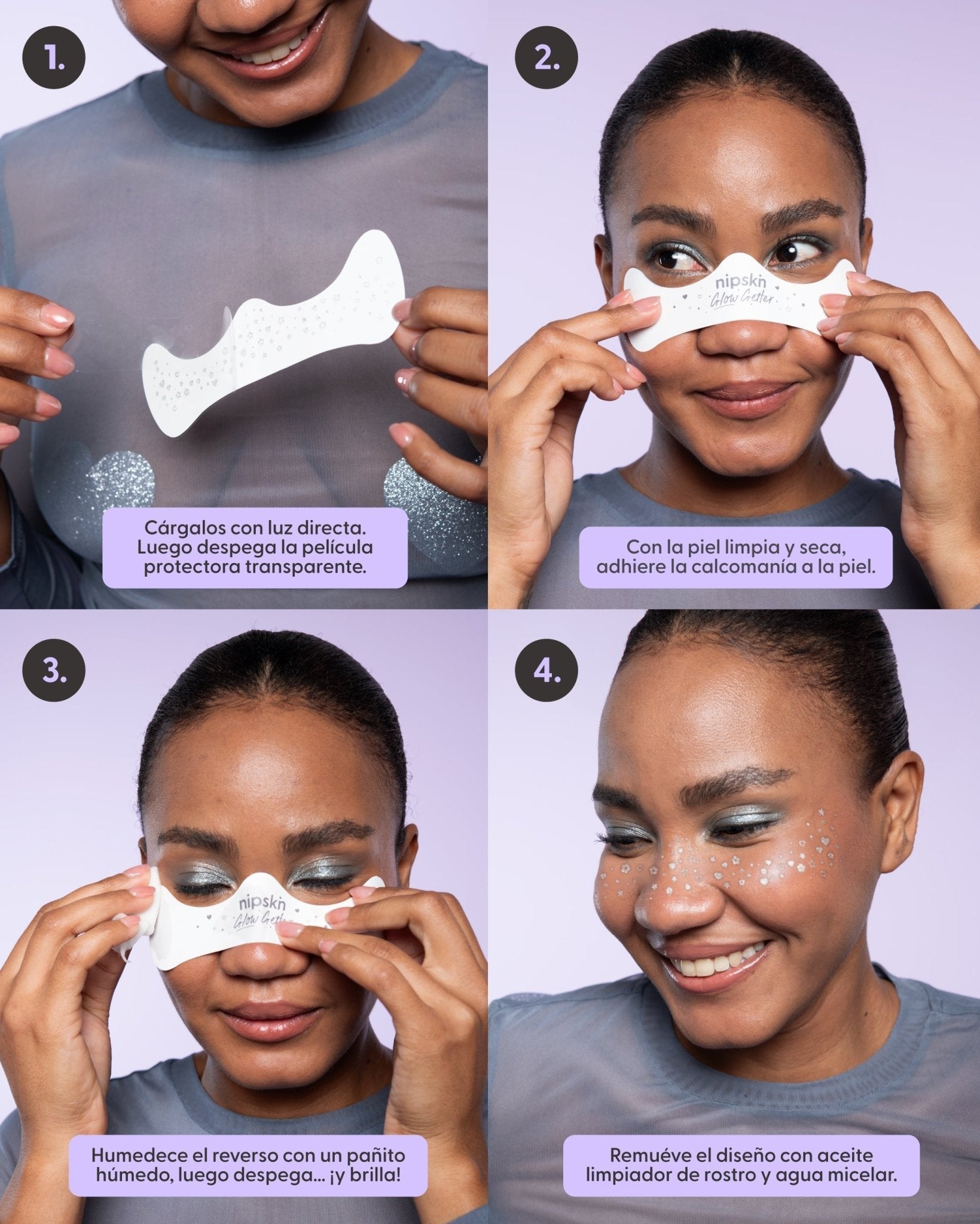 Kit x5 Calcomanías que Brillan en la Oscuridad para Rostro y Cuerpo, Glow Getter – Nipskin®