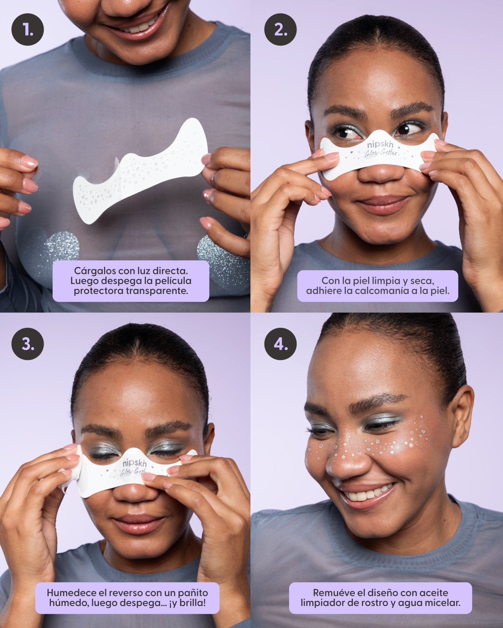 Kit x5 Calcomanías que Brillan en la Oscuridad para Rostro y Cuerpo, Glow Getter – Nipskin®