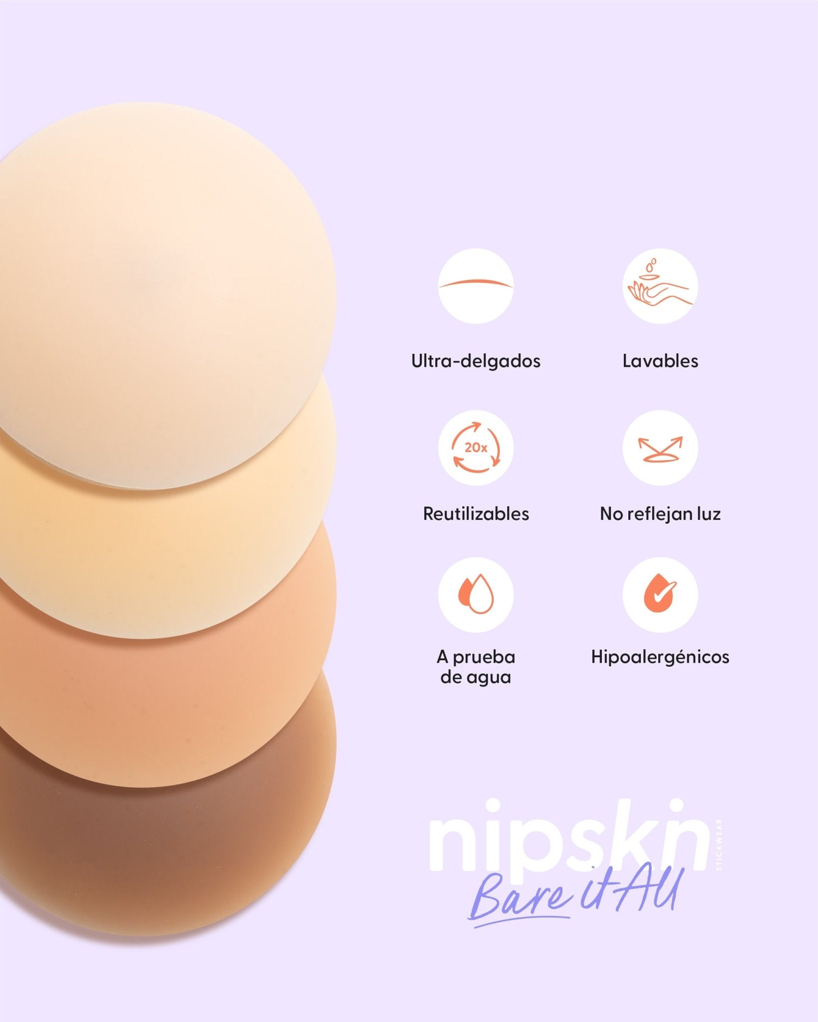Cubrepezones de Silicona - Nipskin®