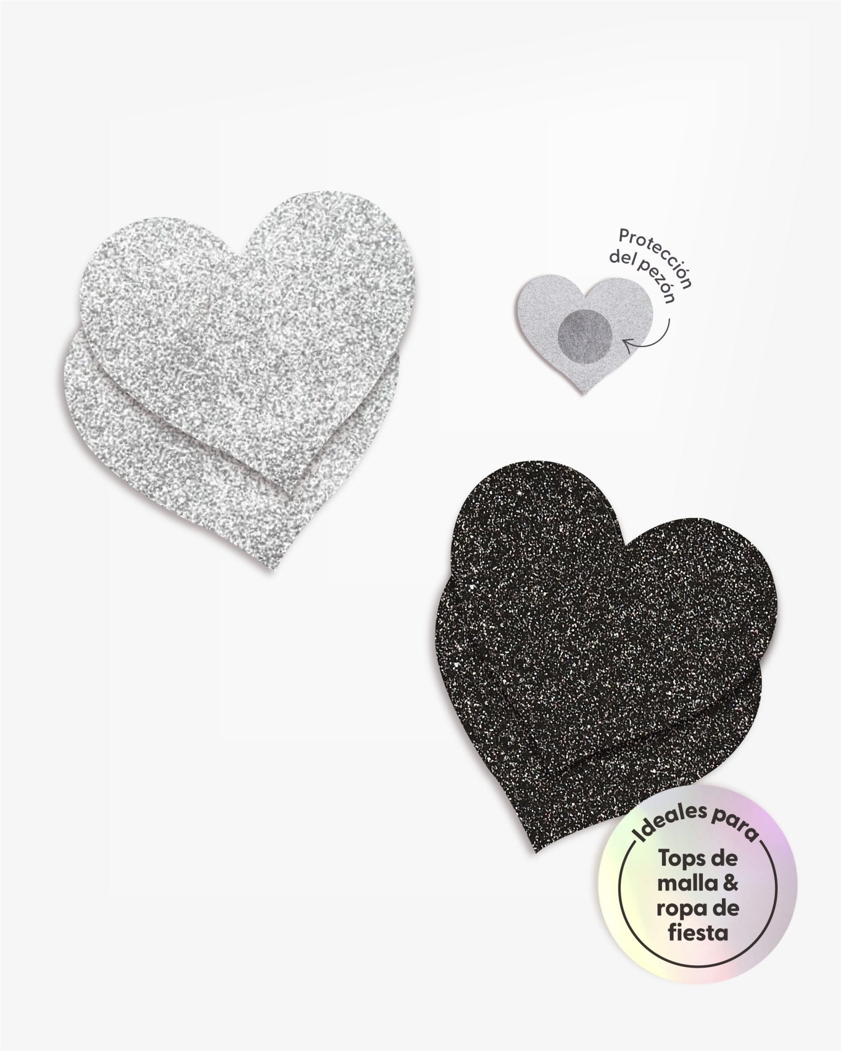 Party Heart - Stickers para cubrir los pezones de un solo uso, 2 pares - Nipskin