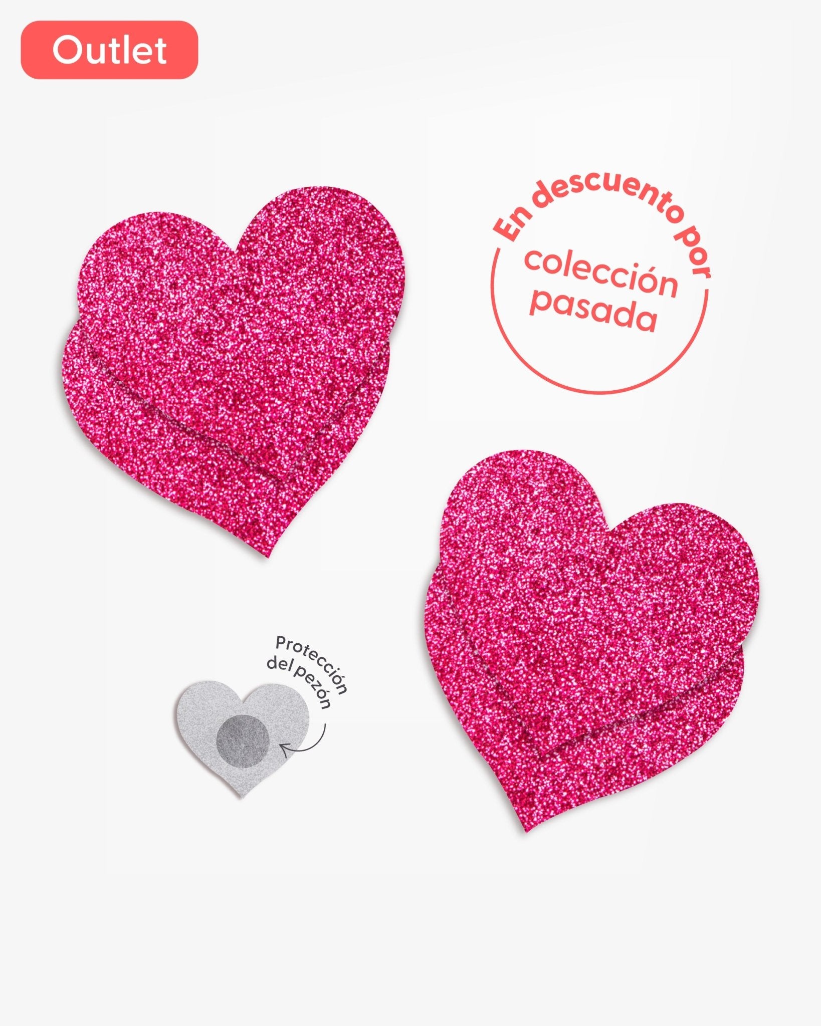 Stickies Night Pink Heart - Flash Outlet - Nipskin