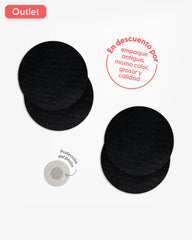 Stickies Satin Black Circle x 2 pares - Flash Outlet - Nipskin